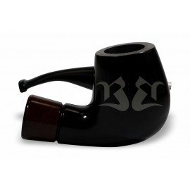 Cachimbo Bertoldi Anel Madeira Preto Curvo Permanente